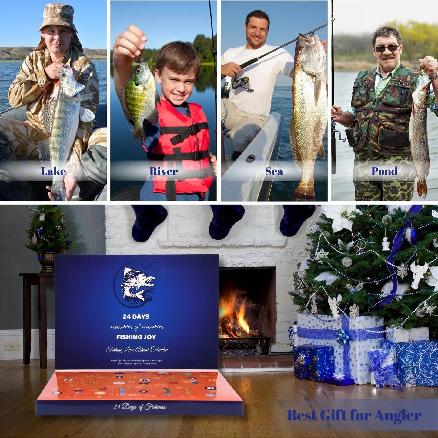 Fishing Lure Advent Calendar for Christmas - 24 Day Set! ONLY 6 LEFT!