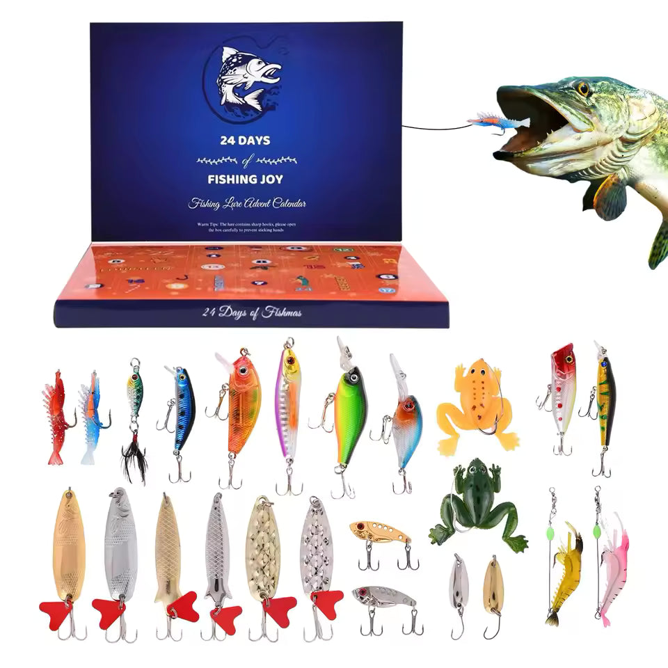 Fishing Lure Advent Calendar for Christmas - 24 Day Set! ONLY 6 LEFT!